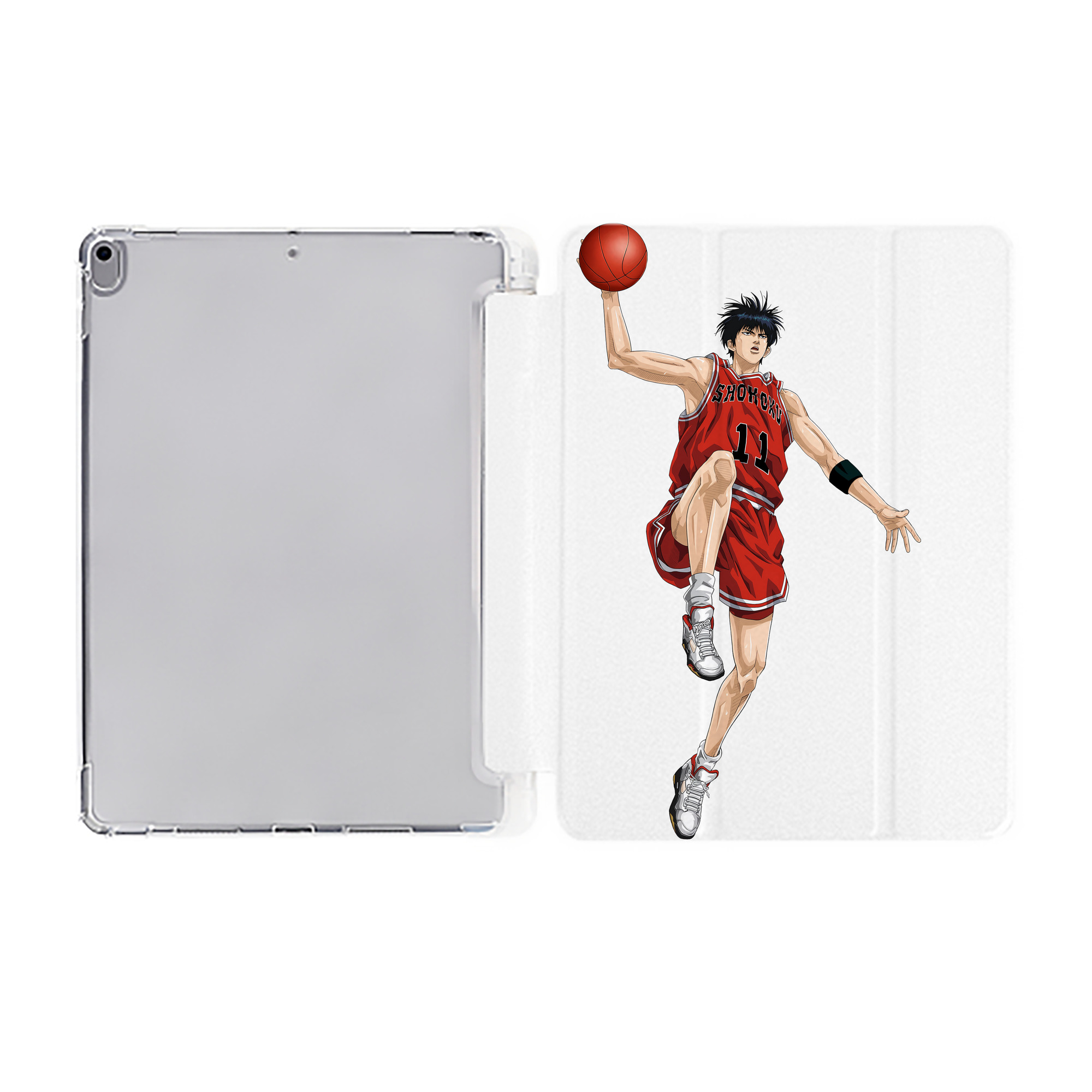（画像用） SLAM DUNK／スラムダンク IPad ケース ペン収納付き 三つ折りスタンド PUレザー×シリコン 対応機種9.5/10.5/10.9インチ